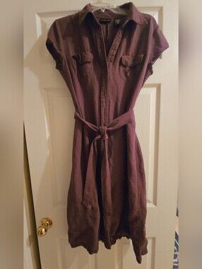 Casual Button-Front Shirt Dress